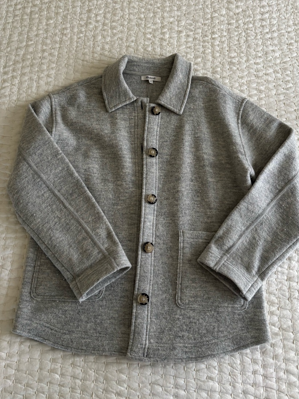 Madewell Boiled Wool Sweater Shirt Jacket Medium EUC - Picture 15 of 15